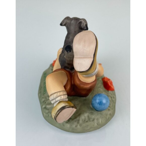 Vintage Berta Goebel 1996 "PALS" Boy Playing with Black Dog Figurine, Home Decor - Picture 5 of 8
